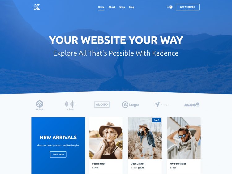 Create different headers with the Kadence Theme